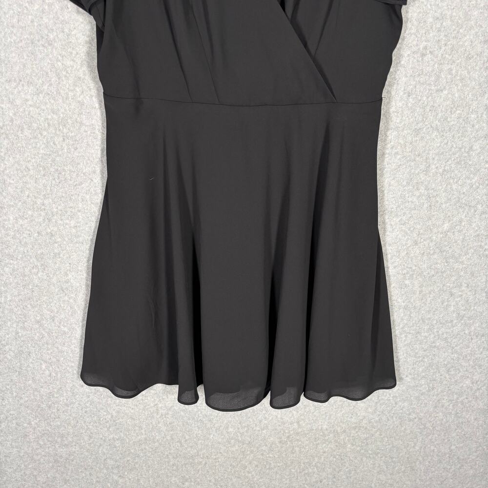 Express Dress 12‎ Wrap Flowy Flutter Stretch Career Church Witch Quiet Basic - Picture 3 of 11